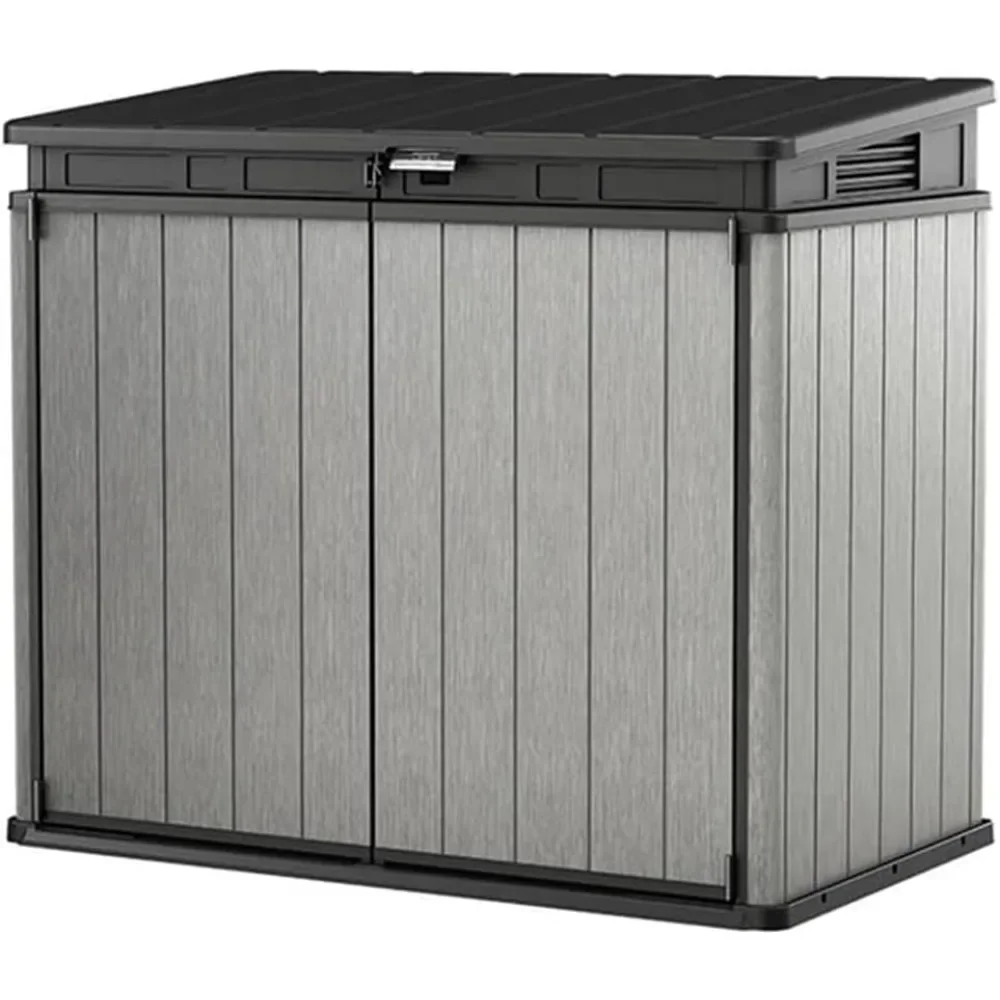 4.6 x 2.7 Foot Outdoor Storage Shed Durable Resin Backyard Home Patio Furniture for Garden Equipment, Tools, and Garbage Cans
4.6 x 2.7 Foot Outdoor Storage Shed Durable Resin Backyard Home Patio Furniture for Garden Equipment, Tools, and Garbage Cans