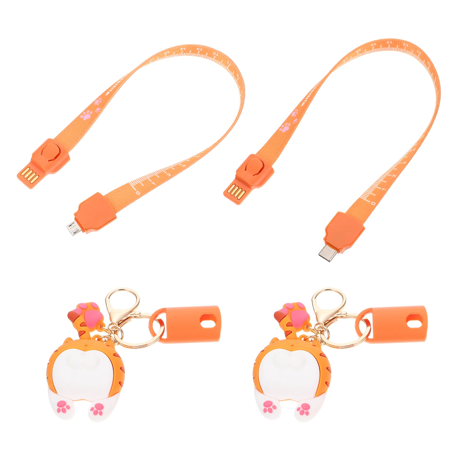 2 Pcs Cute Key Chain USB C Charging Cable Type C Portable Phone Accessory Cartoon Design
2 Pcs Cute Key Chain USB C Charging Cable Type C Portable Phone Accessory Cartoon Design