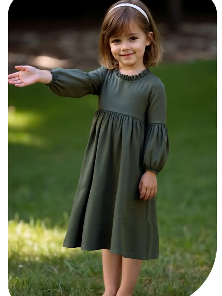 Little Girls School Dresses Solid Green Spring Fall Dress For Girl Size 2 3 4 5 6 7 8 9 10 Years New 2025 Long Sleeve Clothes
Little Girls School Dresses Solid Green Spring Fall Dress For Girl Size 2 3 4 5 6 7 8 9 10 Years New 2025 Long Sleeve Clothes