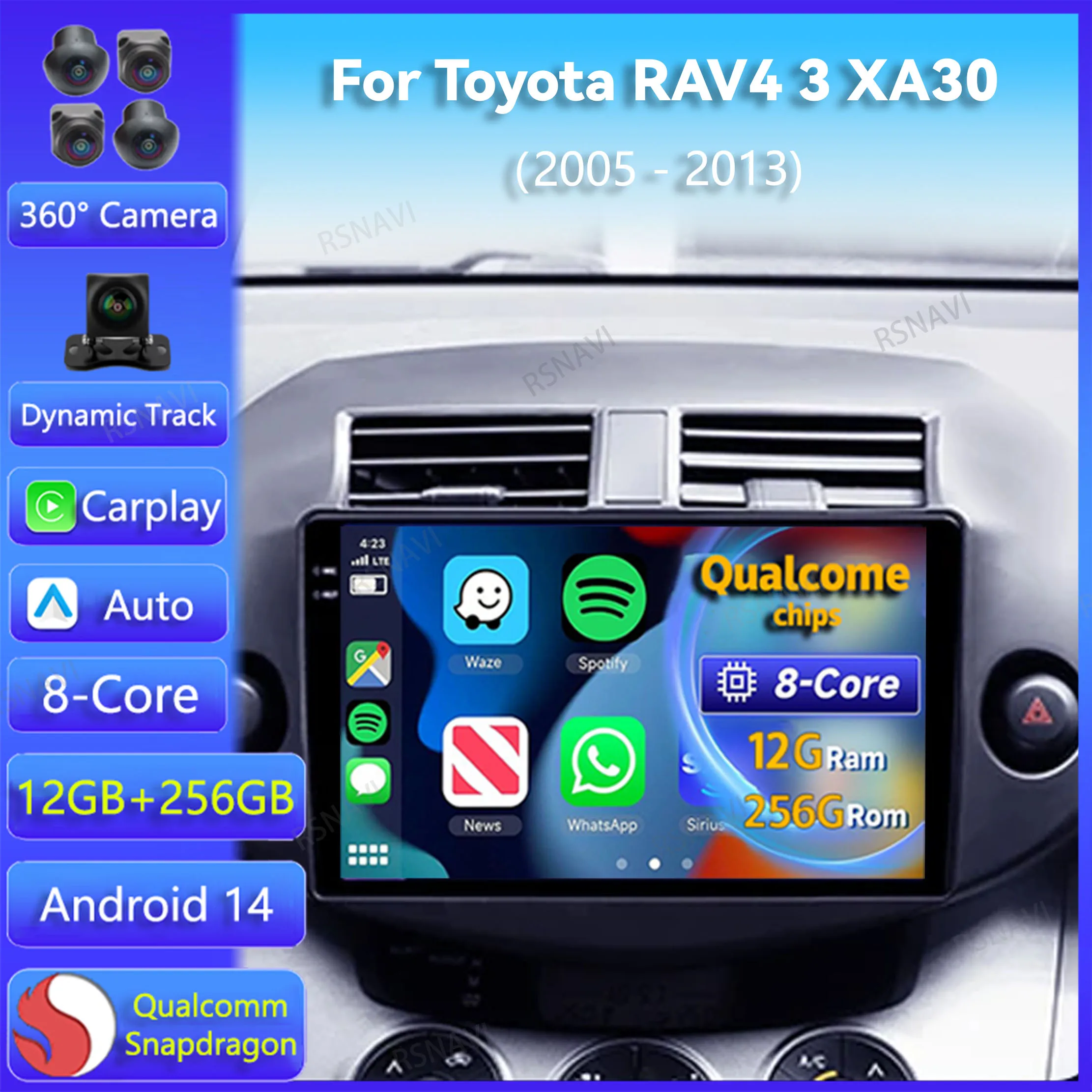 Android 14 Carplay Auto для Toyota RAV4 3 XA30 2005 2006-2013 Автомобильный радиоприемник DSP Навигационный плеер Видео DVD 2Din Стерео головное устройство
Android 14 Carplay Auto для Toyota RAV4 3 XA30 2005 2006-2013 Автомобильный радиоприемник DSP Навигационный плеер Видео DVD 2Din Стерео головное устройство