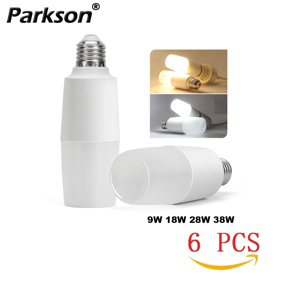 6pcs E27 LED bulb AC 220V SMD2835 9W 18W 28W 38W Cylinder LED Lamp Saving Cold Warm White Led Light Bulbs Spot Indoor Lighting
6pcs E27 LED bulb AC 220V SMD2835 9W 18W 28W 38W Cylinder LED Lamp Saving Cold Warm White Led Light Bulbs Spot Indoor Lighting