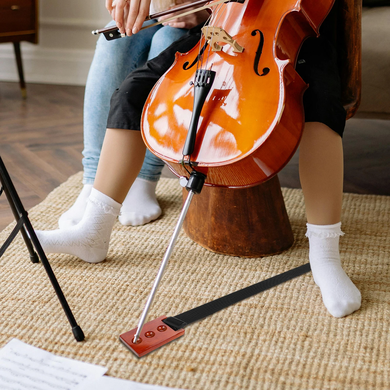 Adjustable Cello Endpin Holder Anti-Skid Mat Solid Wood Stability Base Floor Protector For Wood Tile Carpet Lightweight Portable
Adjustable Cello Endpin Holder Anti-Skid Mat Solid Wood Stability Base Floor Protector For Wood Tile Carpet Lightweight Portable