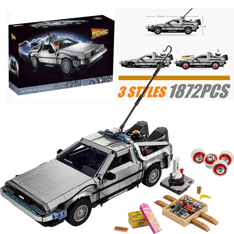 Набор строительных блоков «Назад в будущее»: машина времени Делореан DMC-12, 1872 детали, конструктор MOC, подарок для детей
Набор строительных блоков «Назад в будущее»: машина времени Делореан DMC-12, 1872 детали, конструктор MOC, подарок для детей