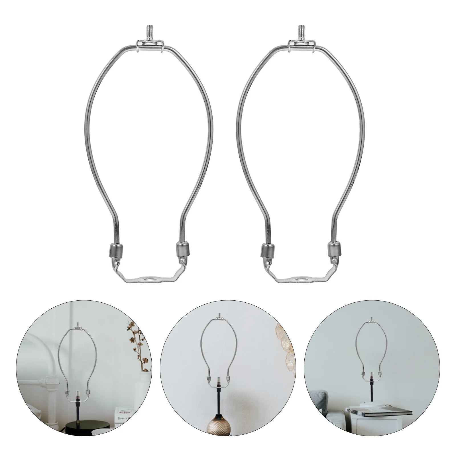 2Pcs Lamp Harp and Finial Kit Heavy Duty Holder for Table Lamps 8 Inch Detachable Shade Support Lighting Fixture
2Pcs Lamp Harp and Finial Kit Heavy Duty Holder for Table Lamps 8 Inch Detachable Shade Support Lighting Fixture