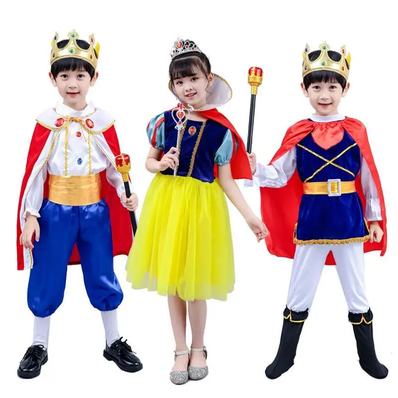 Prince Costume Children's Halloween King Cosplay Outfit Masquerade Ball Clothing Snow White Princess Performance Costume
Prince Costume Children's Halloween King Cosplay Outfit Masquerade Ball Clothing Snow White Princess Performance Costume