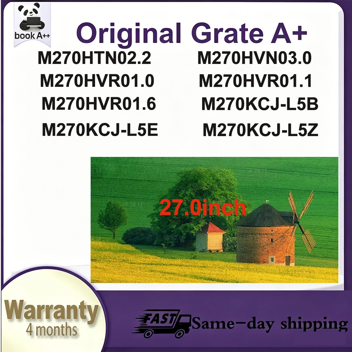 Original New A+27"IPS LCD Screen M270HTN02.2 M270HVN03.0 M270HVR01.0 M270HVR01.1 M270HVR01.6 M270KCJ-L5B M270KCJ-L5E M270KCJ-L5Z
Original New A+27"IPS LCD Screen M270HTN02.2 M270HVN03.0 M270HVR01.0 M270HVR01.1 M270HVR01.6 M270KCJ-L5B M270KCJ-L5E M270KCJ-L5Z