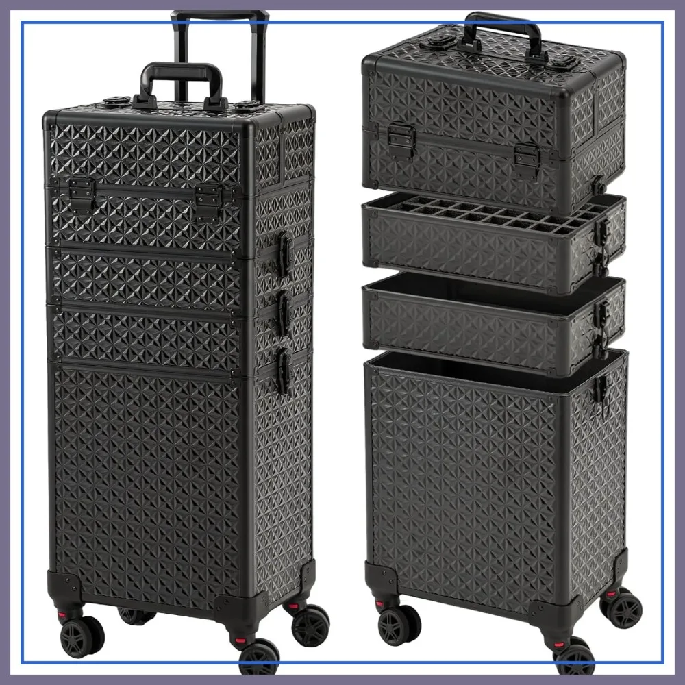 Portable Multi-Storey Nail Case with Wheels for Nail Tech Organizer, Cosmetic Case, Makeup Train Case (Black)
Portable Multi-Storey Nail Case with Wheels for Nail Tech Organizer, Cosmetic Case, Makeup Train Case (Black)