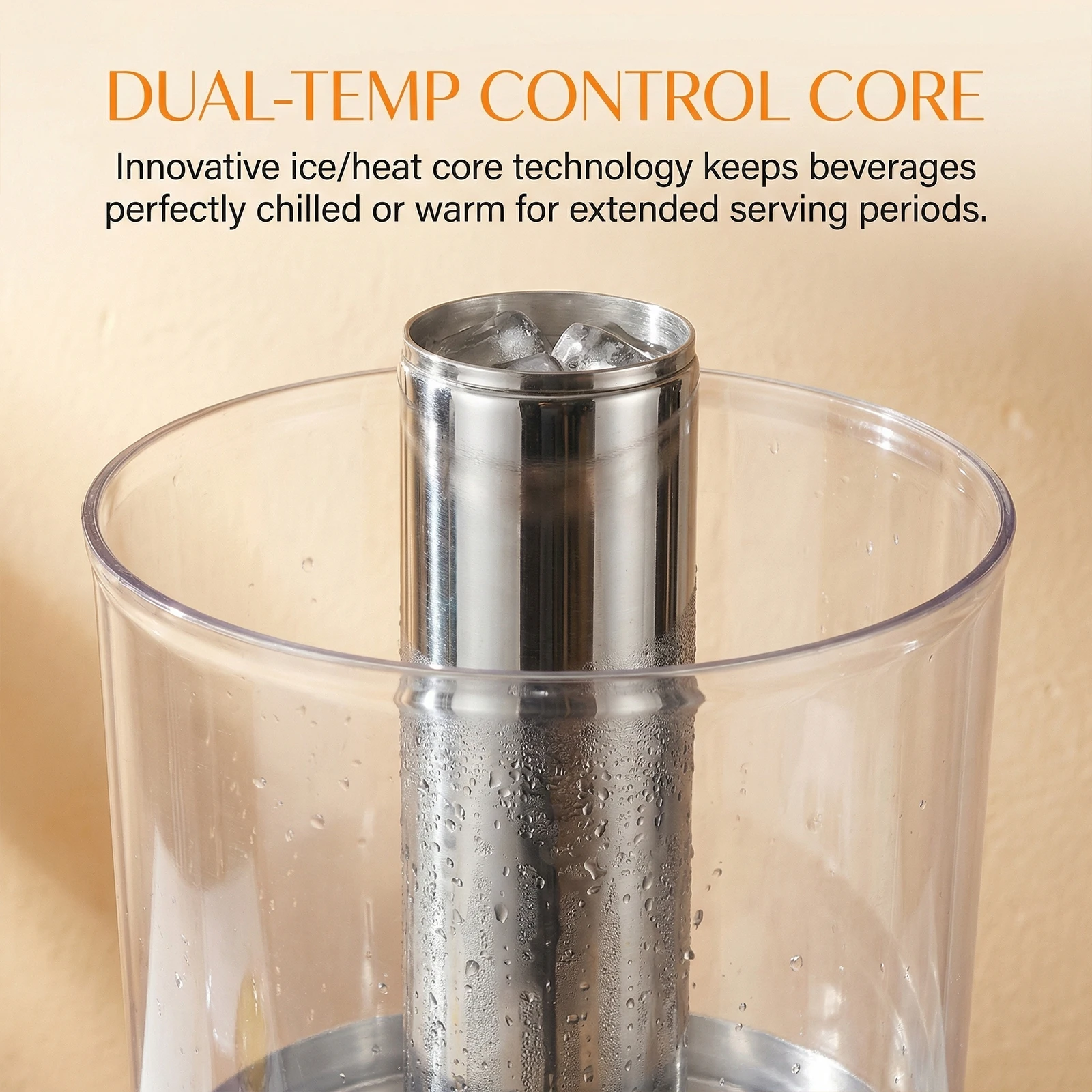 2.1/4.2 Gallon Commercial Hot Cold Juice Dispenser with Ice Container and Stainless Steel Drip Trays for Banquet Restaurant
2.1/4.2 Gallon Commercial Hot Cold Juice Dispenser with Ice Container and Stainless Steel Drip Trays for Banquet Restaurant