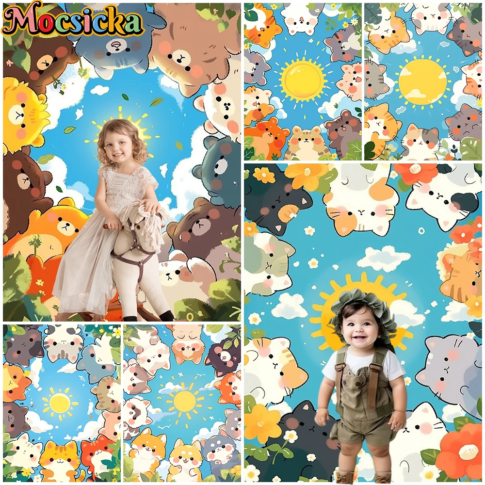 Mocsicka Birthday Backdrop Sun Cat Dog Party Decorations Baby Newborn Portrait Spring Animal Photo Background Photography Studio
Mocsicka Birthday Backdrop Sun Cat Dog Party Decorations Baby Newborn Portrait Spring Animal Photo Background Photography Studio