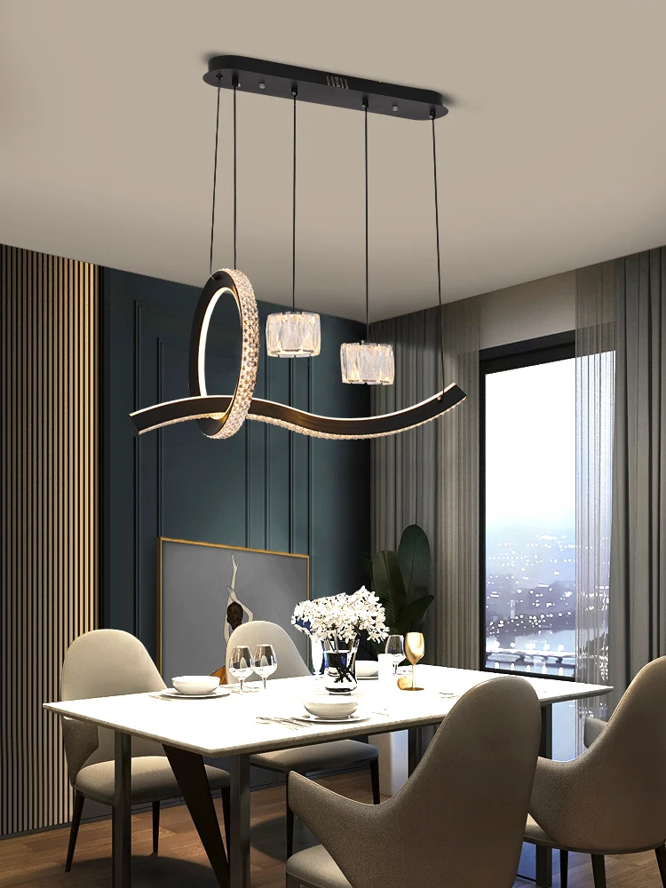 Modern Minimalist LED Restaurant Pendant Light New Long Strip Home Dining Room Bar Counter Dining Table Crystal Pendant Light
Modern Minimalist LED Restaurant Pendant Light New Long Strip Home Dining Room Bar Counter Dining Table Crystal Pendant Light