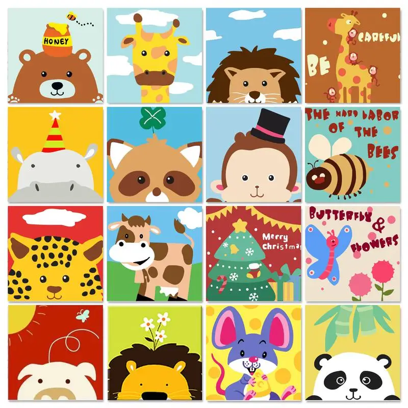 GATYZTORY Kids Image Paint By Numbers Animals Hand Painted Unique Gift For Children DIY Numbers Painting Kit 20x20cm
GATYZTORY Kids Image Paint By Numbers Animals Hand Painted Unique Gift For Children DIY Numbers Painting Kit 20x20cm