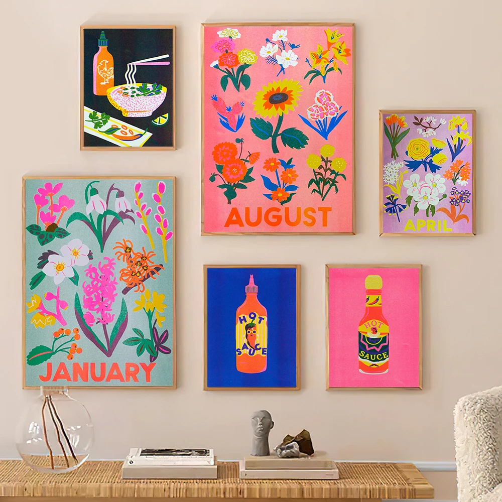 April Modern Flowers Plant Poster Art PrintMimosa Noodle Retro Hot Sauce Bottle Kitchen Wall Canvas Painting Room Home Decor
April Modern Flowers Plant Poster Art PrintMimosa Noodle Retro Hot Sauce Bottle Kitchen Wall Canvas Painting Room Home Decor