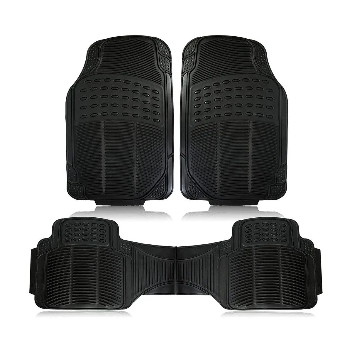 All Weather Rubber Car Interior Floor Mats 3-Piece Trimmable Waterproof Black Heavy Duty Interior Floor Mats Universal Fit
All Weather Rubber Car Interior Floor Mats 3-Piece Trimmable Waterproof Black Heavy Duty Interior Floor Mats Universal Fit