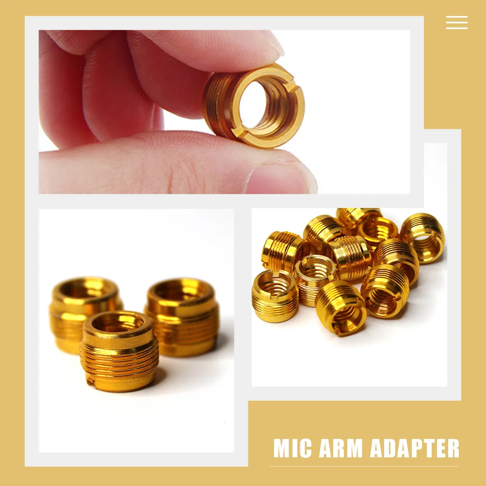 10pcs Microphone St Adapter Durable Aluminum 3 8 to 5 8 Thread Arm Tripod Replacement Compatible Mic Accessories
10pcs Microphone St Adapter Durable Aluminum 3 8 to 5 8 Thread Arm Tripod Replacement Compatible Mic Accessories