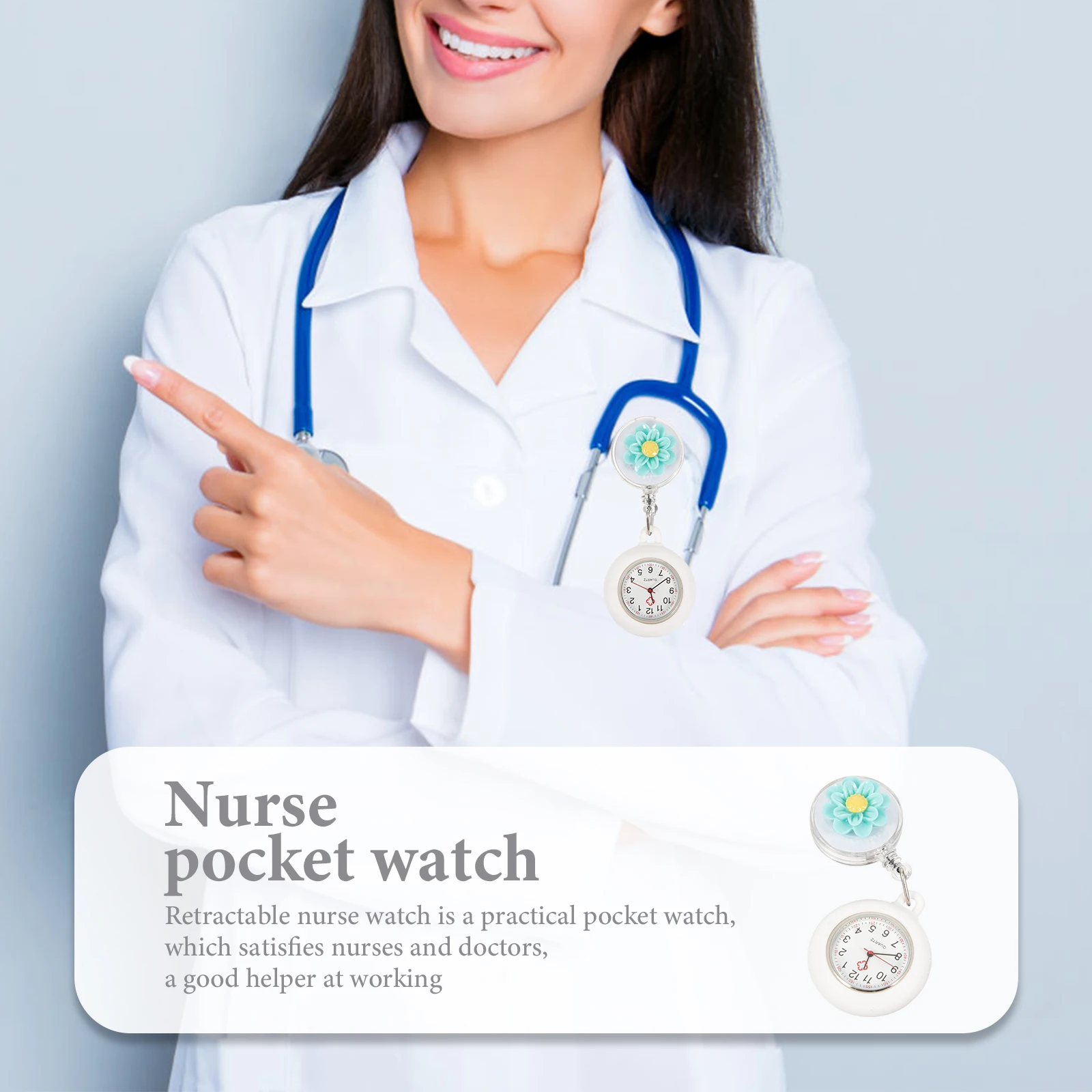 Nurse Pocket Clip on Fob Nursing Watches Lapel Hanging Retractable Quartz Glass Accurate Time Nurse Watch Portable
Nurse Pocket Clip on Fob Nursing Watches Lapel Hanging Retractable Quartz Glass Accurate Time Nurse Watch Portable
