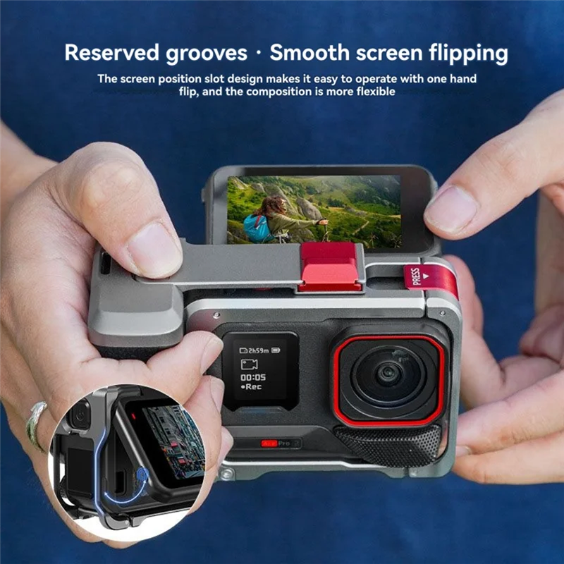 B21B Camera Xplorer Grip Holder For Insta360 Ace Pro 2/1-Aluminum Frame Cage, Extension Bracket, Shutter Button Included
B21B Camera Xplorer Grip Holder For Insta360 Ace Pro 2/1-Aluminum Frame Cage, Extension Bracket, Shutter Button Included