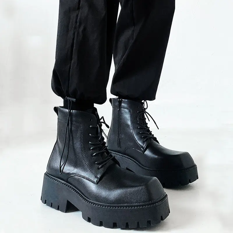 men fashion punk rock platform boots lace-up genuine leather shoes designer square toe cowboy boot handsome trendy ankle botas
men fashion punk rock platform boots lace-up genuine leather shoes designer square toe cowboy boot handsome trendy ankle botas