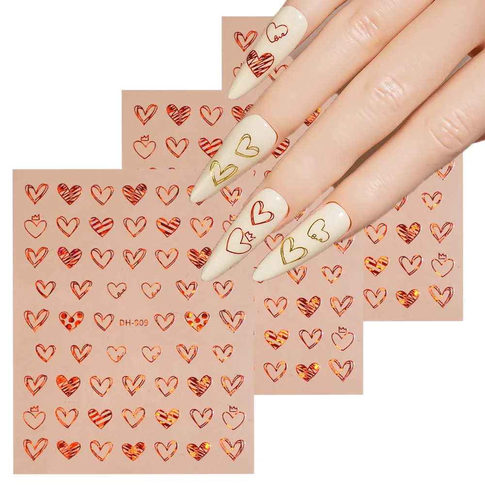 1/5/10pcs Heart Nail Stickers Sweet Cute 3D Flat Nail Art Decoration Stickers Women DIY Self Adhesive Manicure Decoration Decals 
1/5/10pcs Heart Nail Stickers Sweet Cute 3D Flat Nail Art Decoration Stickers Women DIY Self Adhesive Manicure Decoration Decals