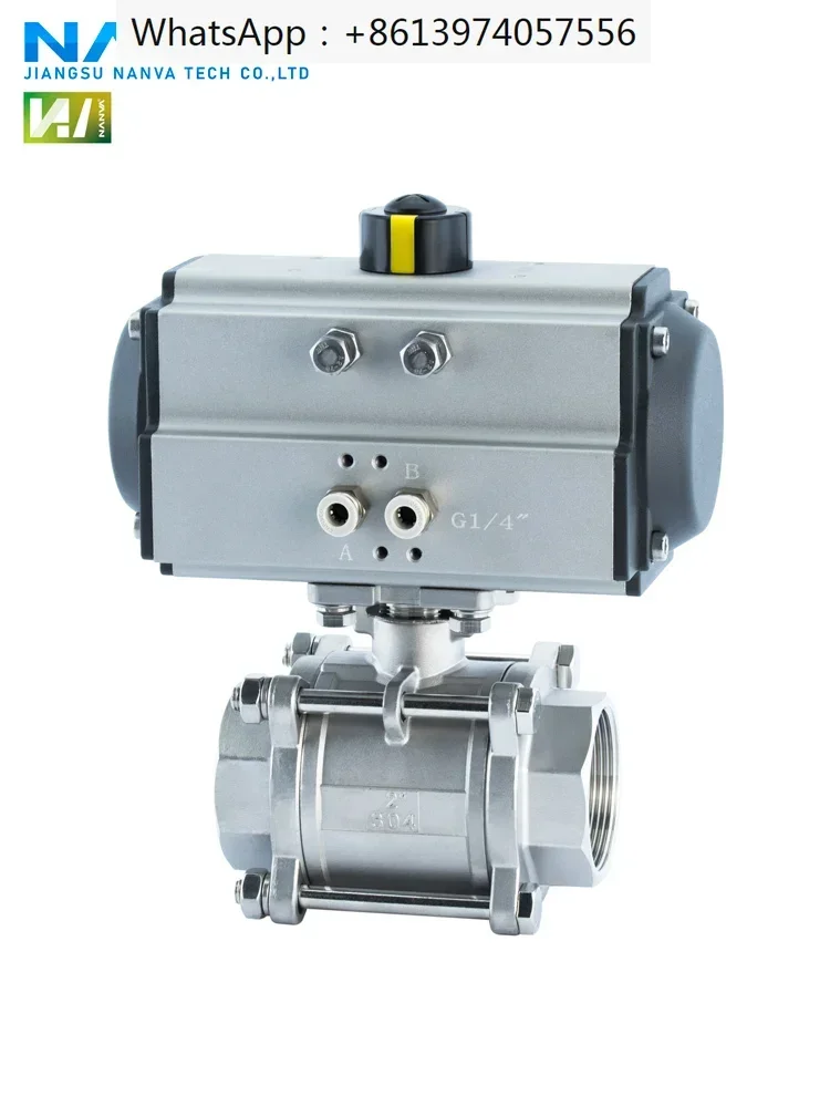 South Valve Q611F-16P Пневматический трехкомпонентный шаровой кран из нержавеющей стали 304 с резьбой DN 15202532405065
South Valve Q611F-16P Пневматический трехкомпонентный шаровой кран из нержавеющей стали 304 с резьбой DN 15202532405065