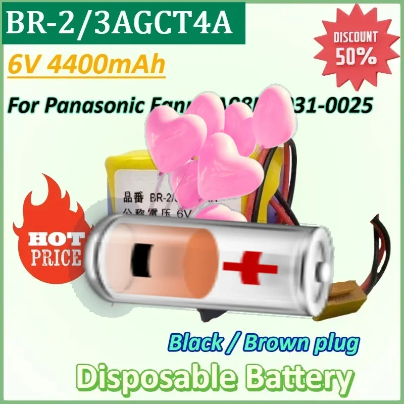 BR-2/3AGCT4A 6V 4400mAh Battery Pack PLC Lithium-ion Industrial for Panasonic Fanuc A98L-0031-0025 Disposable Battery
BR-2/3AGCT4A 6V 4400mAh Battery Pack PLC Lithium-ion Industrial for Panasonic Fanuc A98L-0031-0025 Disposable Battery