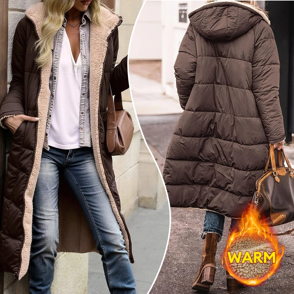 Женское зимнее пальто 2025 года, длинная стеганая верхняя одежда для женщин, винтажное однотонное повседневное пальто-пуховик с капюшоном стандартной посадки, флисовая одежда
Женское зимнее пальто 2025 года, длинная стеганая верхняя одежда для женщин, винтажное однотонное повседневное пальто-пуховик с капюшоном стандартной посадки, флисовая одежда