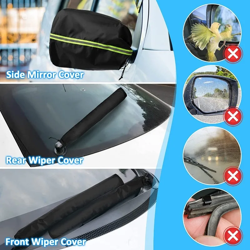 5PCS Car Side Mirror & Wiper Cover Set - Winter Anti-Frost Anti-Snow Shield, Essential Car Protection Accessory
5PCS Car Side Mirror & Wiper Cover Set - Winter Anti-Frost Anti-Snow Shield, Essential Car Protection Accessory