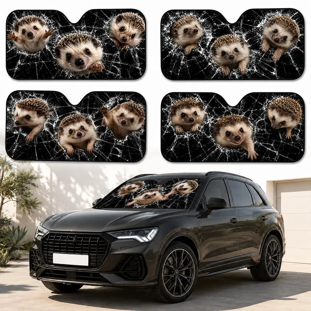 Cute Hedgehog Breaking Glass Sun Visor Heat-insulating Aluminum FilmReusable Suction Cup Blocks UV Rays Car Sun Visor
Cute Hedgehog Breaking Glass Sun Visor Heat-insulating Aluminum FilmReusable Suction Cup Blocks UV Rays Car Sun Visor