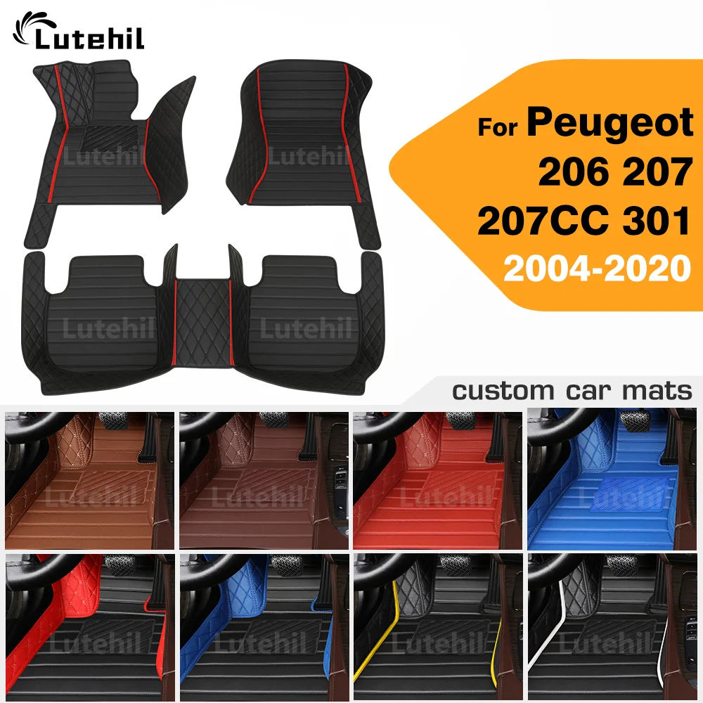 For Peugeot 206 207 207CC 301 2004-2020 19 18 17 Car Floor Mats Custom Auto Foot Pads Carpet Cover Interior Accessories
For Peugeot 206 207 207CC 301 2004-2020 19 18 17 Car Floor Mats Custom Auto Foot Pads Carpet Cover Interior Accessories