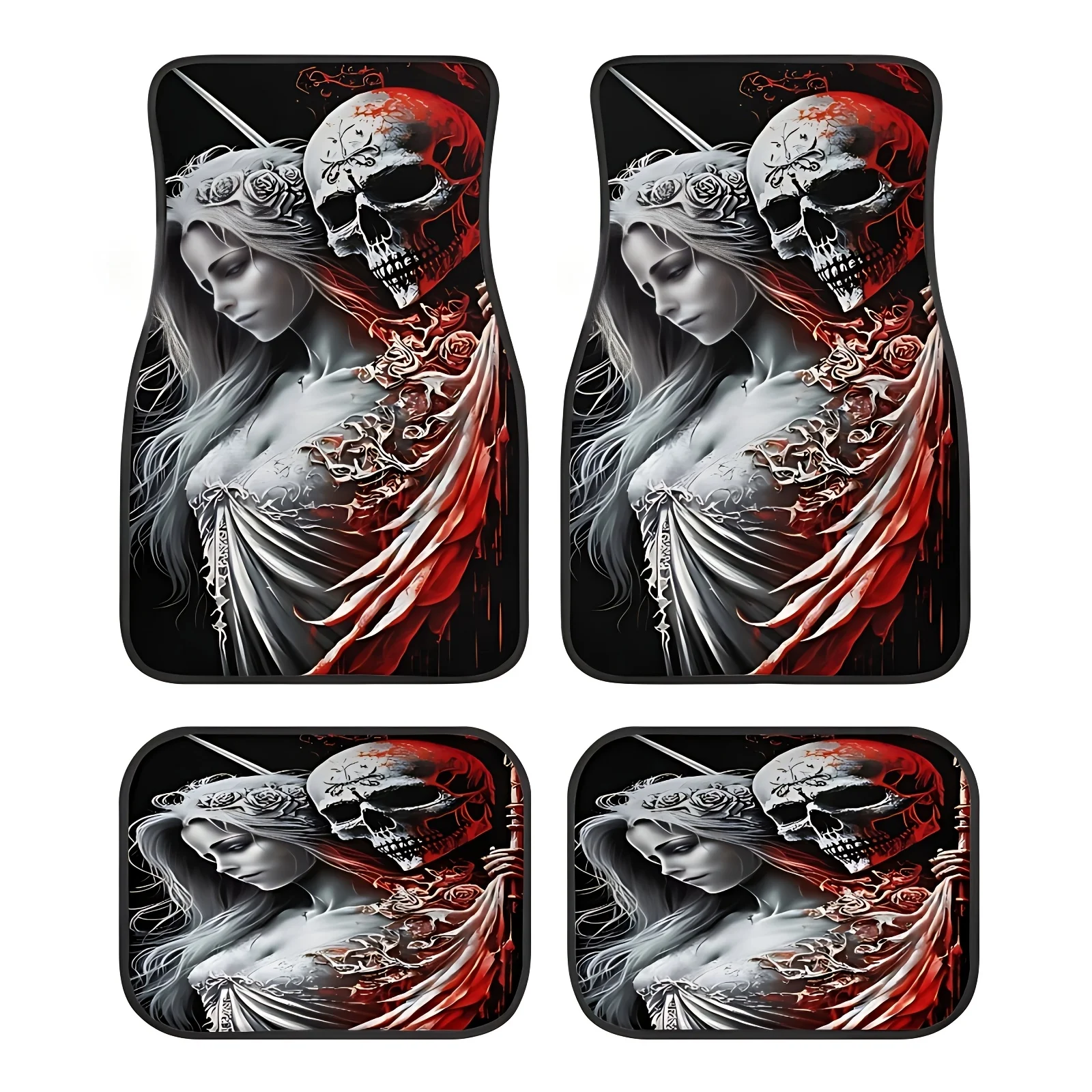 Набор автомобильных ковриков с принтом ангела и черепа, 4 шт., стильная защита салона, для всех автомобилей, грузовиков, внедорожников, для Honda, для Toyota, для Te
Набор автомобильных ковриков с принтом ангела и черепа, 4 шт., стильная защита салона, для всех автомобилей, грузовиков, внедорожников, для Honda, для Toyota, для Te