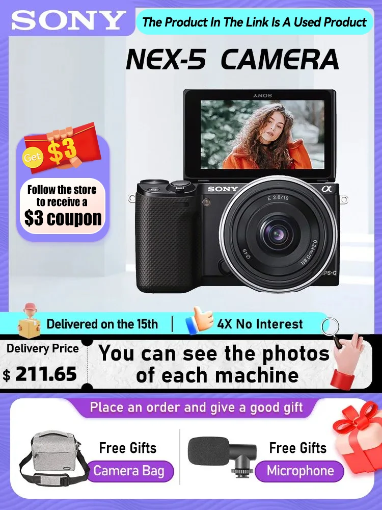Sony Alpha NEX-5 5C 5N 5R 5T NEX-6 7 APS-C беззеркальная камера, цифровая компактная 1080 МП P HD видеокамера NEX5 NEX6 NEX7 (б/у)
Sony Alpha NEX-5 5C 5N 5R 5T NEX-6 7 APS-C беззеркальная камера, цифровая компактная 1080 МП P HD видеокамера NEX5 NEX6 NEX7 (б/у)