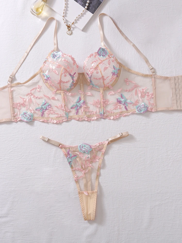 Floral Embroidery Lingerie Set Women Boho Intimates Sensual Sexy 2-Piece Bra + Panty Underwear Set
Floral Embroidery Lingerie Set Women Boho Intimates Sensual Sexy 2-Piece Bra + Panty Underwear Set