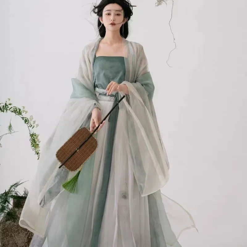New Style Song Dynasty Cool Style Hanfu Full Set Front Opening Large Sleeve Long Robe National Trend One-Piece Waist-Length Long
New Style Song Dynasty Cool Style Hanfu Full Set Front Opening Large Sleeve Long Robe National Trend One-Piece Waist-Length Long