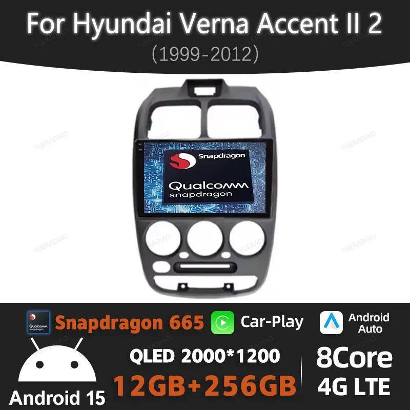 Android 15 Car Radio For Hyundai Verna Accent II 2 1999 - 2012 Multimedia Stereo Video Player 4G WIFI QLED GPS NAVI BT 2DIN
Android 15 Car Radio For Hyundai Verna Accent II 2 1999 - 2012 Multimedia Stereo Video Player 4G WIFI QLED GPS NAVI BT 2DIN