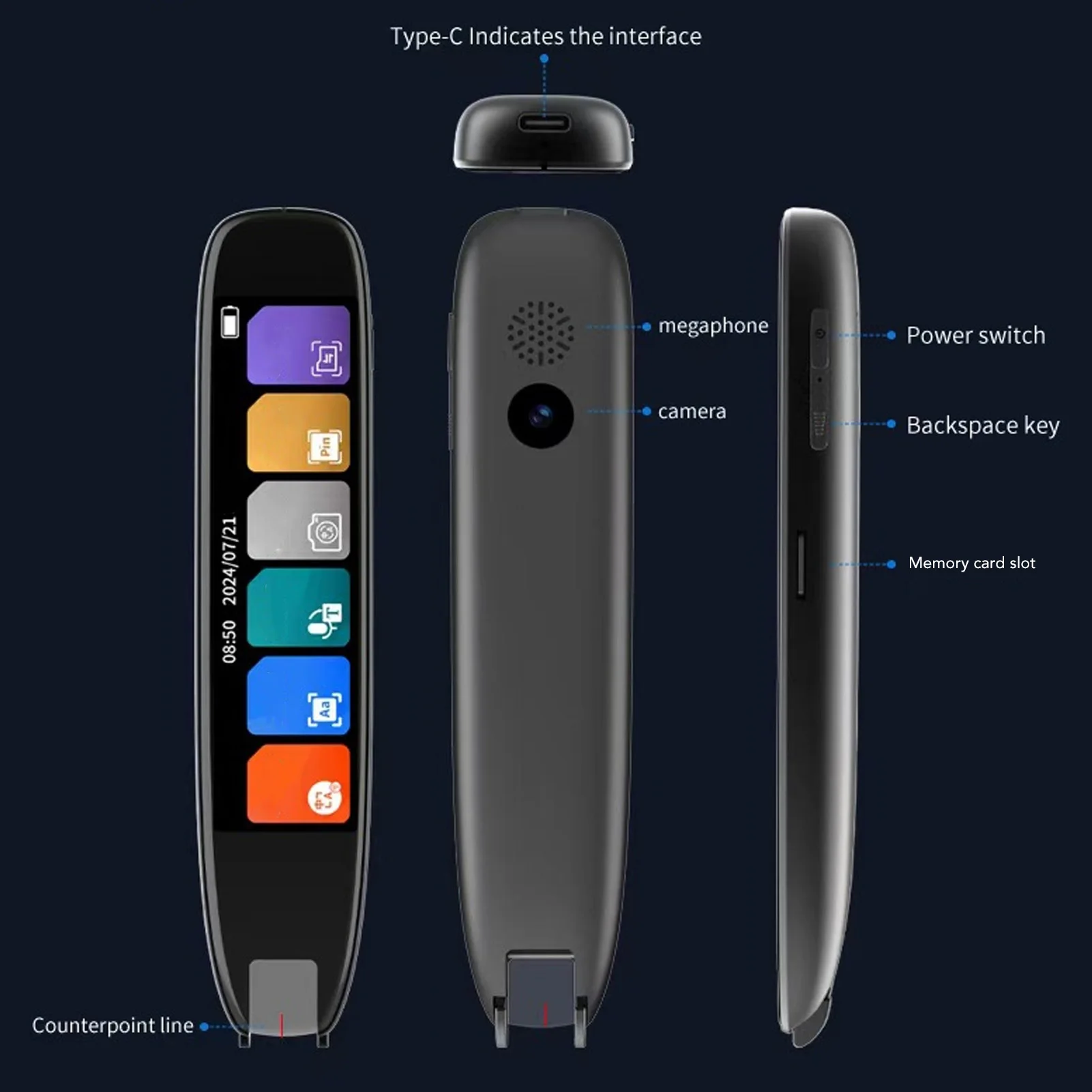 Language Translator Reading Pen 3.7in Touchscreen Quick Response Portable Reader Pen Language Translator for Travel Work Study
Language Translator Reading Pen 3.7in Touchscreen Quick Response Portable Reader Pen Language Translator for Travel Work Study