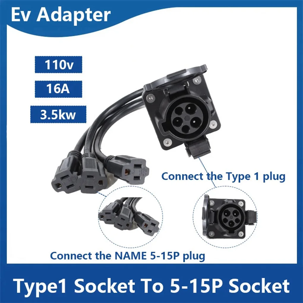 AC 220V Type 1 SAE J1772 to Socket NEMA 5-15 Charger Station Discharger Connector Adapter EVSE Plug for RV Camper Electric Scoot
AC 220V Type 1 SAE J1772 to Socket NEMA 5-15 Charger Station Discharger Connector Adapter EVSE Plug for RV Camper Electric Scoot
