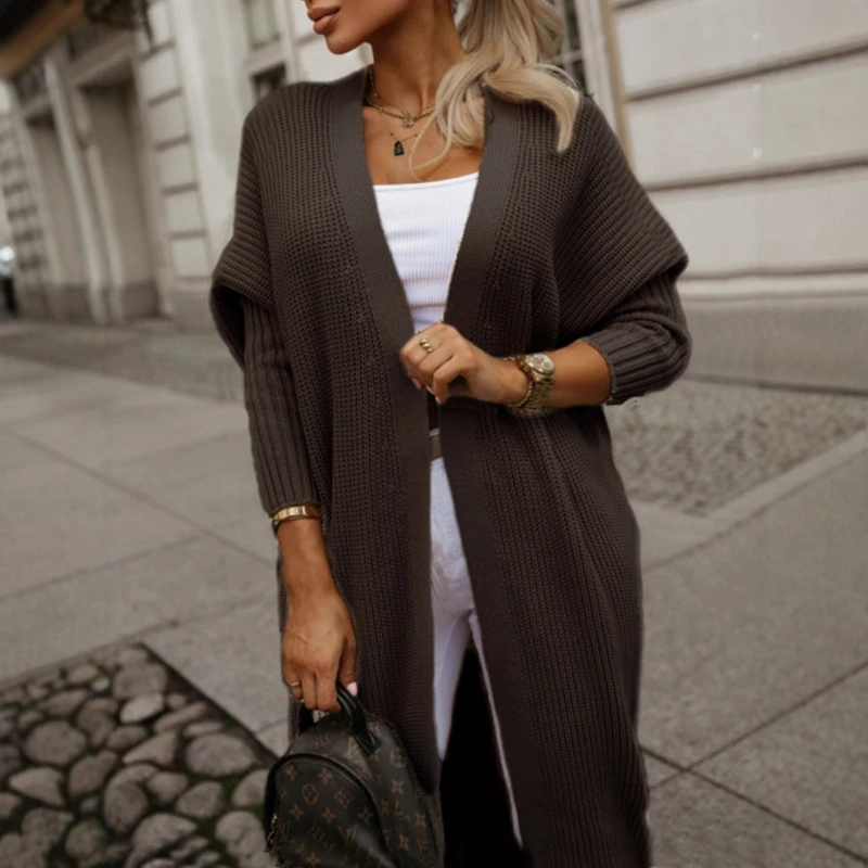 Long Cardigan Women Sweaters Knitted V Neck Full Sleeved Streetwear Loose Jumpers Elegant Thick Open Stitch Autumn Winter 2025
Long Cardigan Women Sweaters Knitted V Neck Full Sleeved Streetwear Loose Jumpers Elegant Thick Open Stitch Autumn Winter 2025
