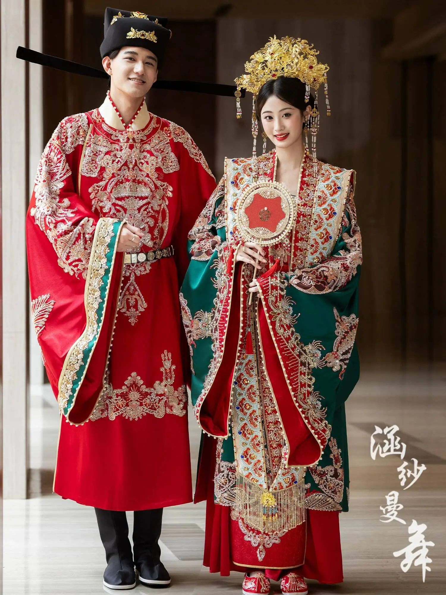 Song Dynasty Hanfu Wedding Attire, Complete Set For Couples, Ancient Chinese Wedding Dress, Traditional Bridal Gown With Phoenix
Song Dynasty Hanfu Wedding Attire, Complete Set For Couples, Ancient Chinese Wedding Dress, Traditional Bridal Gown With Phoenix