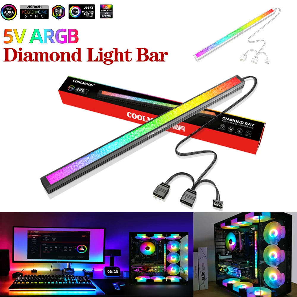5V/3PIN Small 4Pin ARGB Magnetic Computer Diamond LED Strip Colorful Dream Light Synchronous Case Light Strip Atmosphere Decor
5V/3PIN Small 4Pin ARGB Magnetic Computer Diamond LED Strip Colorful Dream Light Synchronous Case Light Strip Atmosphere Decor