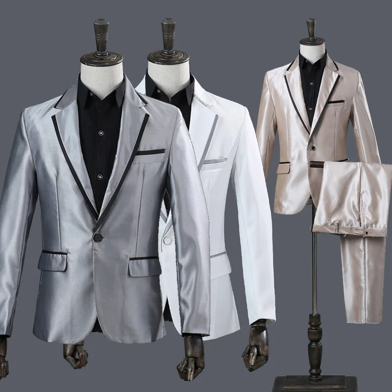 Male Edging Suit, Host Performance Suit, Long Sleeved Set, Stage Singer Suit, Black and White, Gold and Silver, Portrait Dress
Male Edging Suit, Host Performance Suit, Long Sleeved Set, Stage Singer Suit, Black and White, Gold and Silver, Portrait Dress