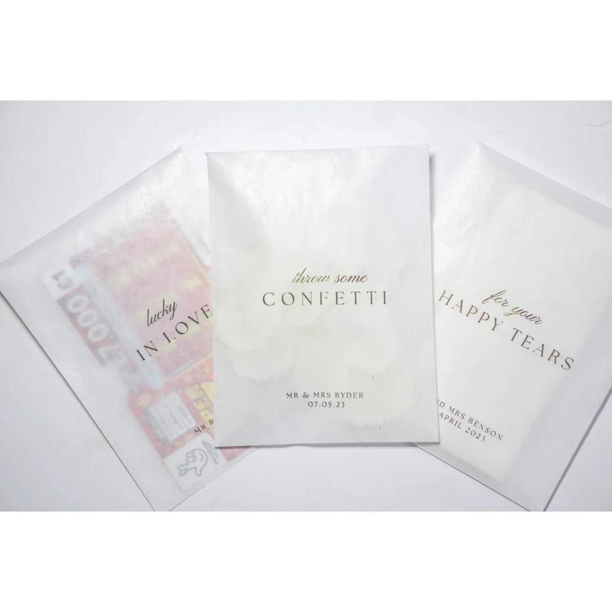 Confetti Bags | For Your Happy Tears | Lucky In Love Bags | For Richer For Poorer Bags | Scratch Card Bags Holder | Lotto | Tiss
Confetti Bags | For Your Happy Tears | Lucky In Love Bags | For Richer For Poorer Bags | Scratch Card Bags Holder | Lotto | Tiss