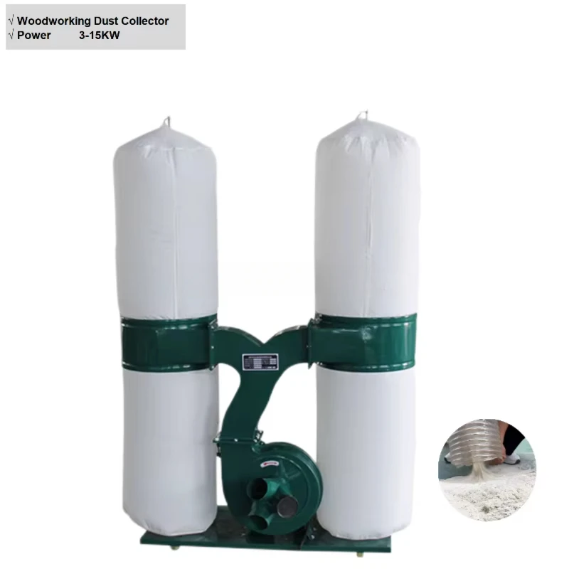 CnC Router 3KW Two Bags Vacuum Double Barrel Woodworking Dust Collector for Plastic Industry Cutting Machine System
CnC Router 3KW Two Bags Vacuum Double Barrel Woodworking Dust Collector for Plastic Industry Cutting Machine System