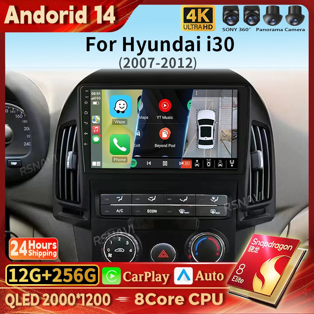 Android 14 Carplay Auto 2K Screen Car Radio Multimedia Player For Hyundai i30 2006-2011 WIFI+4G DSP Autoradio Stereo Snapdragon
Android 14 Carplay Auto 2K Screen Car Radio Multimedia Player For Hyundai i30 2006-2011 WIFI+4G DSP Autoradio Stereo Snapdragon