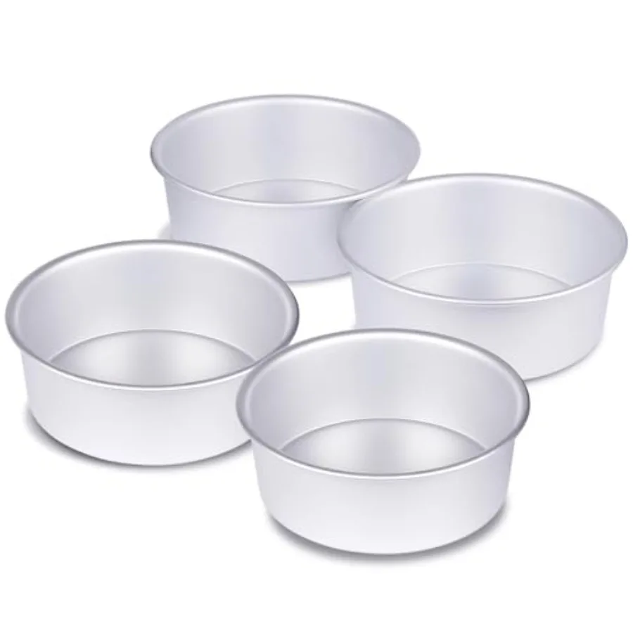 4 x 2 inch Round Cake Pan Set of 4, Aluminum Baking Pans for Mini Cakes, Heavy Duty Non-Stick, Evenly Baking Tools for Home Kit
4 x 2 inch Round Cake Pan Set of 4, Aluminum Baking Pans for Mini Cakes, Heavy Duty Non-Stick, Evenly Baking Tools for Home Kit