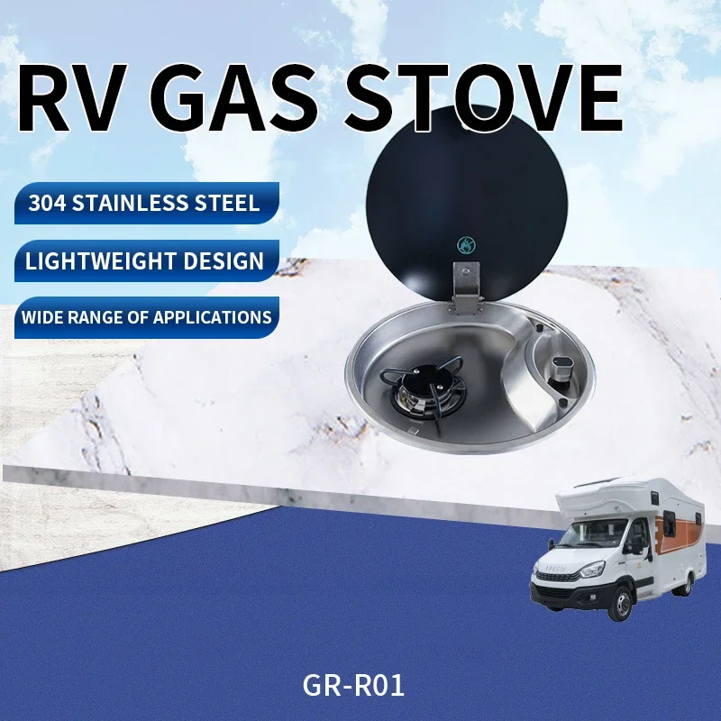 RV Round Gas Stove One Burner with Glass Cover Food Grade SUS304 Stainless Steel Material for Small-Scale Boat Yacht Caravan
RV Round Gas Stove One Burner with Glass Cover Food Grade SUS304 Stainless Steel Material for Small-Scale Boat Yacht Caravan
