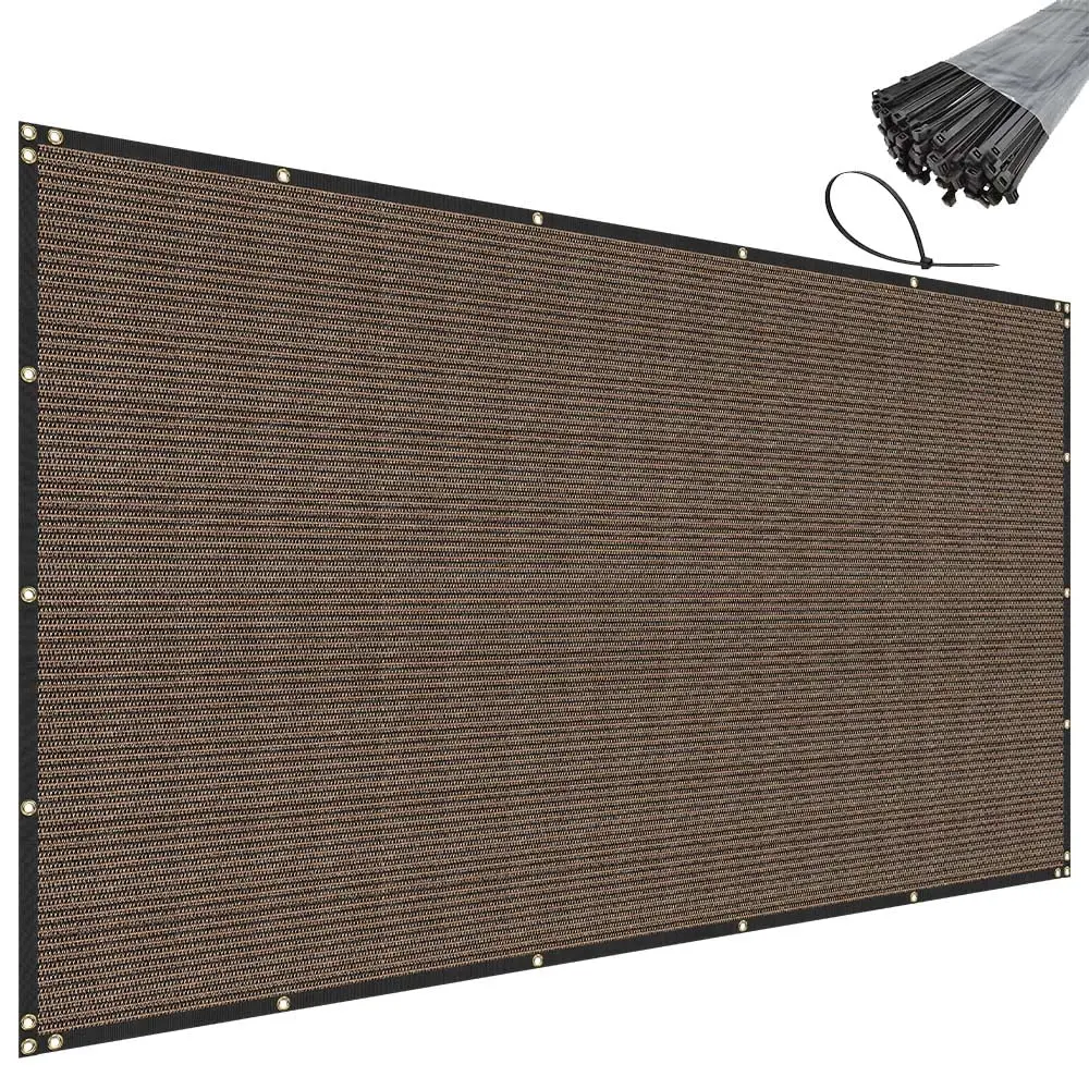 6' x 153' Brown Privacy Fence Screen Heavy Duty Windscreen Mesh Fencing Shade Fabric with Brass Grommets for, Customized
6' x 153' Brown Privacy Fence Screen Heavy Duty Windscreen Mesh Fencing Shade Fabric with Brass Grommets for, Customized
