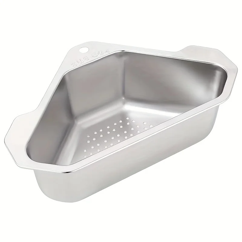 1pc, Drain Basket, Triangular Sink Filter, Stainless Steel Over-the-Sink Strainer Basket, Kitchen Sink Colander, Vegetable Sink
1pc, Drain Basket, Triangular Sink Filter, Stainless Steel Over-the-Sink Strainer Basket, Kitchen Sink Colander, Vegetable Sink