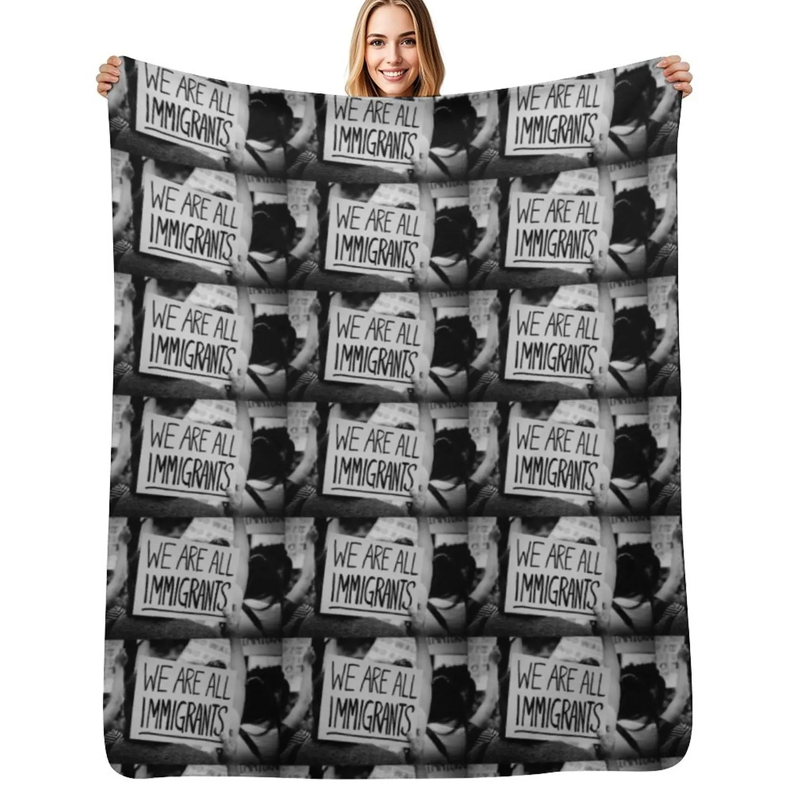 We Are All Immigrants Throw Blanket Spring Fall Cozy Throw Blanket for Couch
We Are All Immigrants Throw Blanket Spring Fall Cozy Throw Blanket for Couch