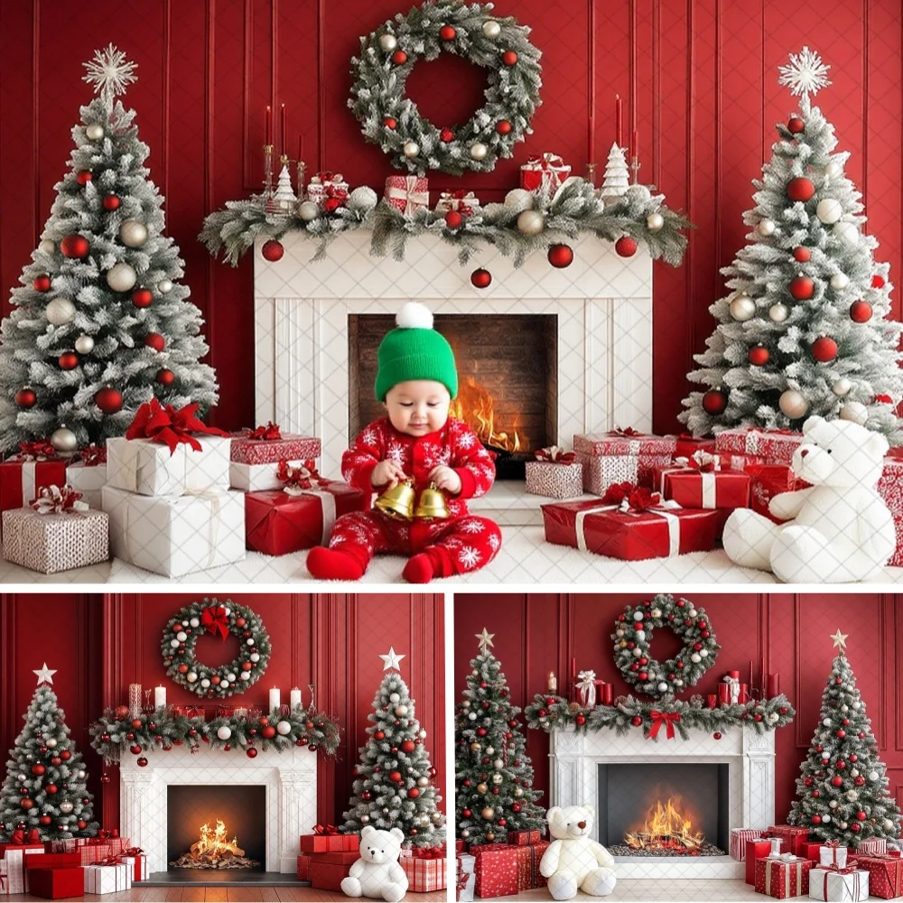 Christmas Decoration Background Fireplace Xmas Tree Holiday Party Family Portrait Photography Backdrop Photo Studio Props
Christmas Decoration Background Fireplace Xmas Tree Holiday Party Family Portrait Photography Backdrop Photo Studio Props