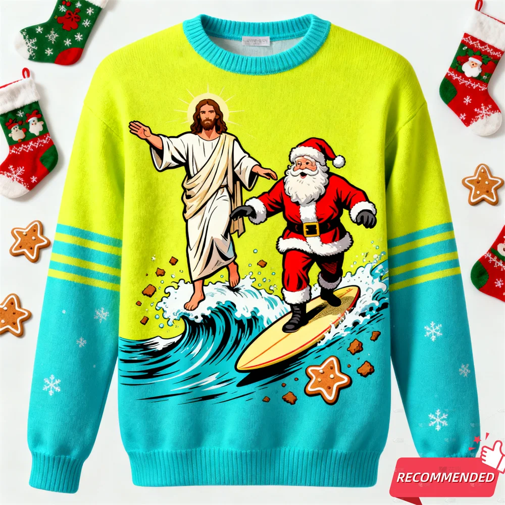 Men's Anime Santa Jesus Funny Ugly Christmas Sweater Kids Children's Pullovers Christmas Tops Holiday Gift Party Xmas Sweatshirt
Men's Anime Santa Jesus Funny Ugly Christmas Sweater Kids Children's Pullovers Christmas Tops Holiday Gift Party Xmas Sweatshirt