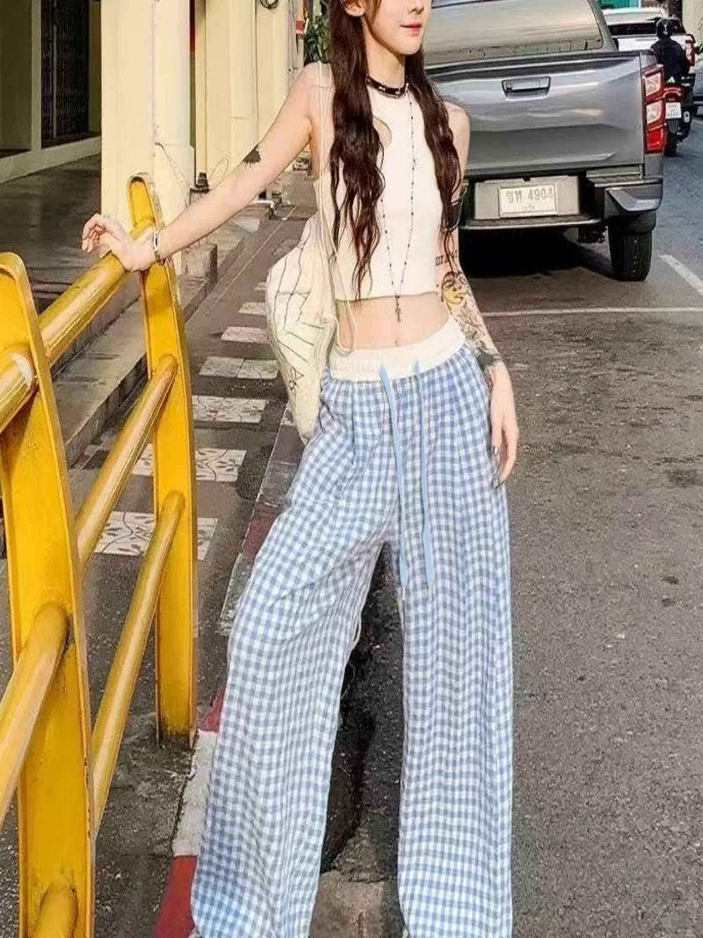 Summer New High Waist Dopaamine Color Block Wide Leg Pants Draping Loose Slimming Casual Women's Trousers Korean Style Straig...
Summer New High Waist Dopaamine Color Block Wide Leg Pants Draping Loose Slimming Casual Women's Trousers Korean Style Straig...